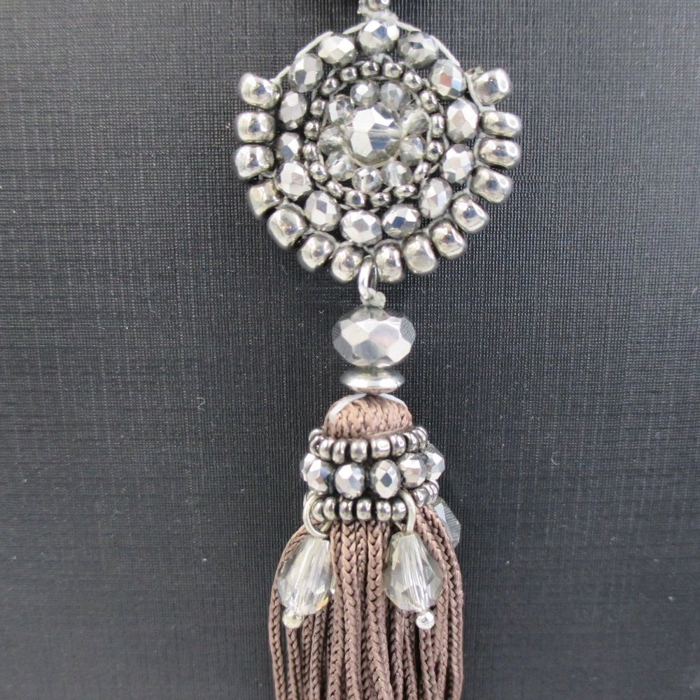 Chico's Bead Tassel Necklace Boho Exotic NWT - Picture 3 of 6